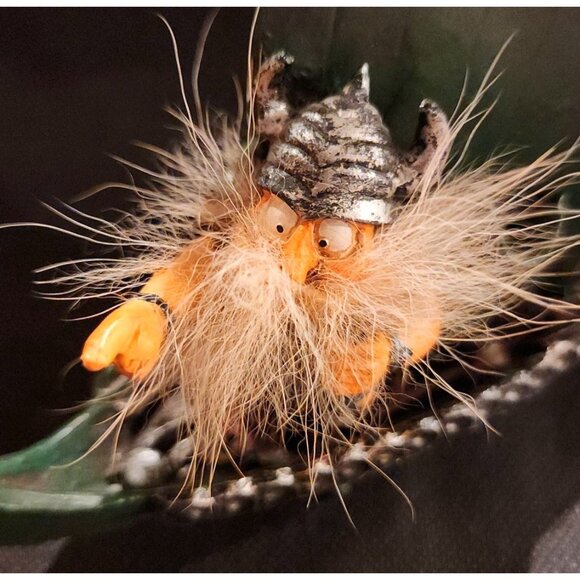 Viking-Themed Collectible Figurine With Dragon Longboat & Furry Viking Warrior - Picture 6 of 14